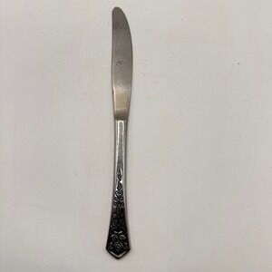 Oxford Hall‎ Stainless Japan Rose Queen's Tapestry Serrated Dinner Knife Vintage
